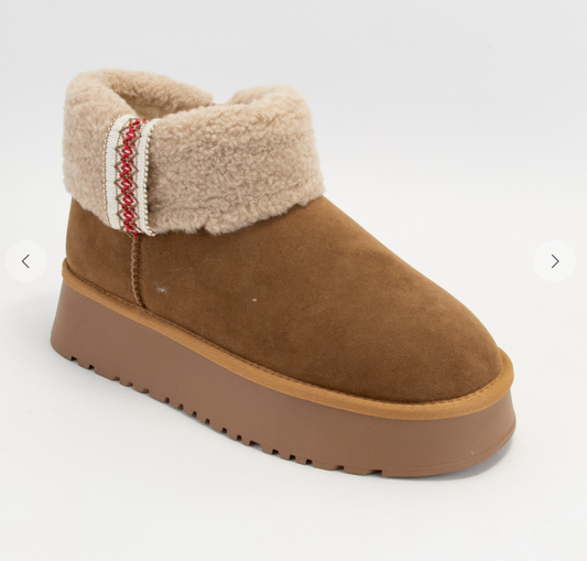 Robbie Platform Bootie | Tan FINAL SALE