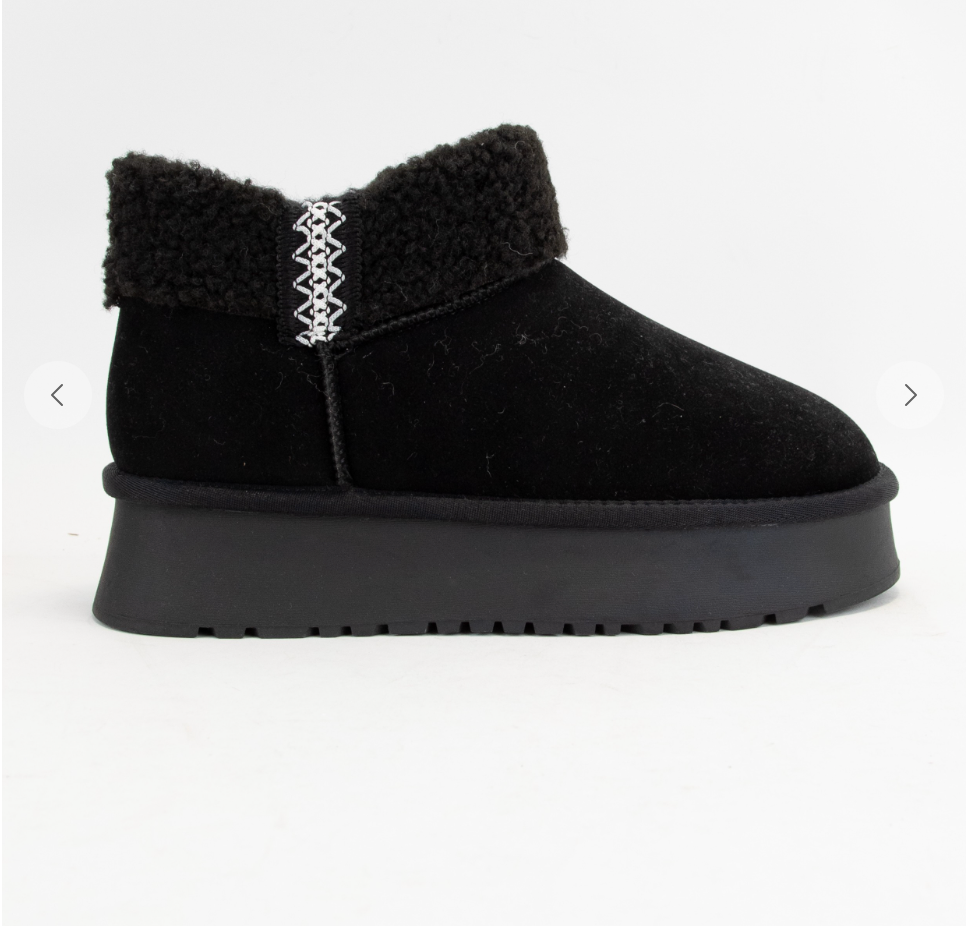 Robbie Platform Bootie | Black FINAL SALE