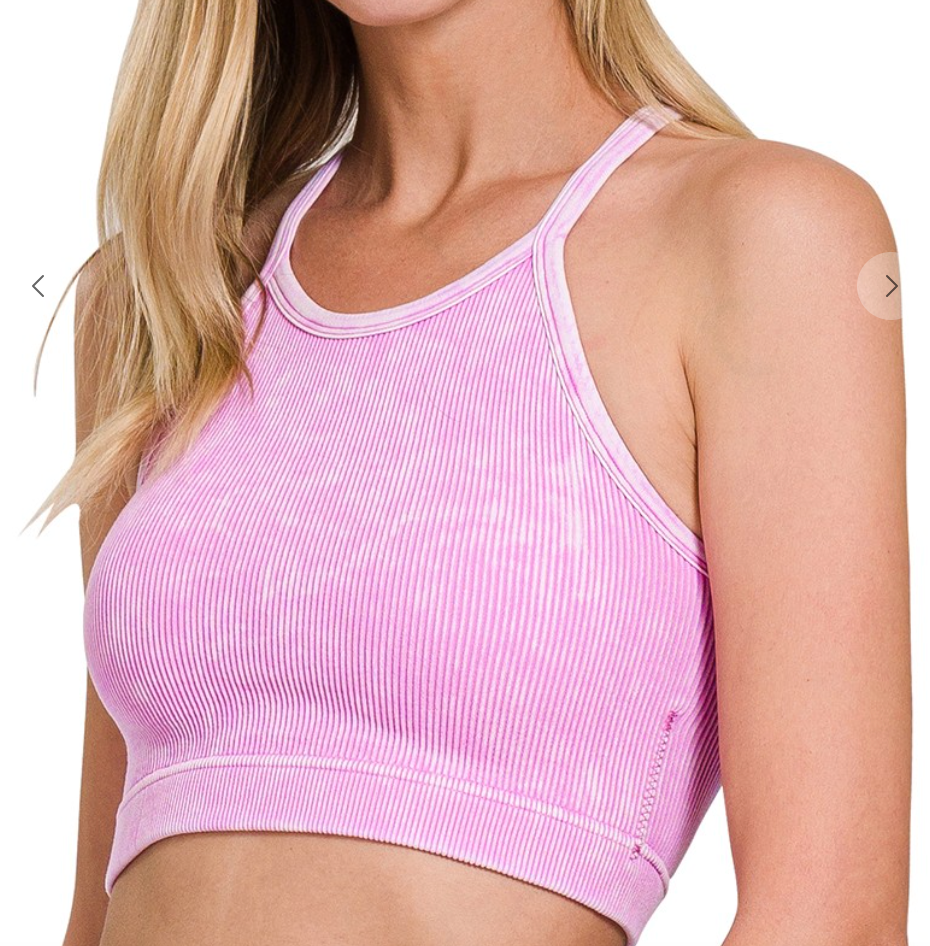 Roam Free PADDED Crop Tank | Mauve