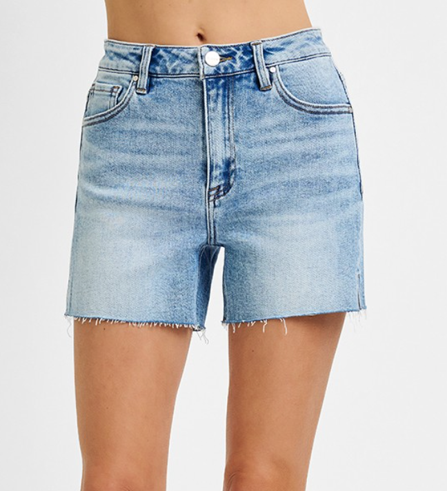 Risen High Rise Raw Hem Shorts FINAL SALE