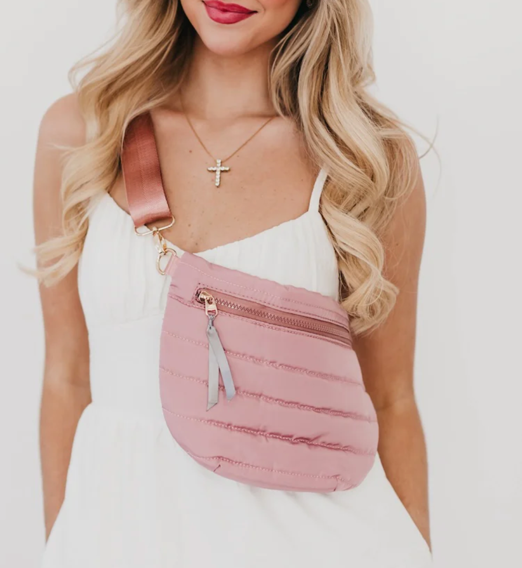 Jolie Puffer Bum Bag | Pink