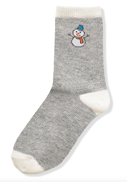 Snowman Socks | Grey