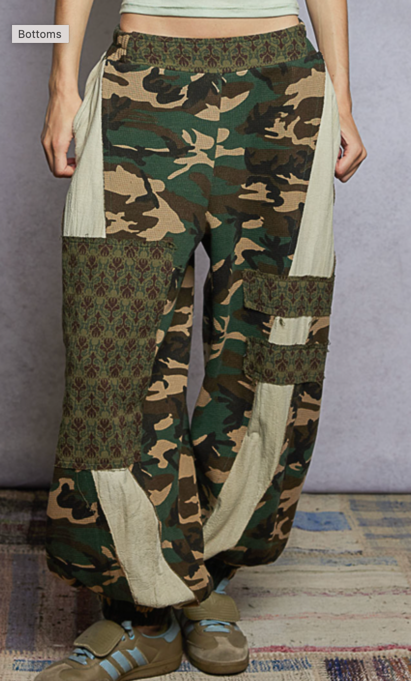 Bowen Patchwork Pants | Camo