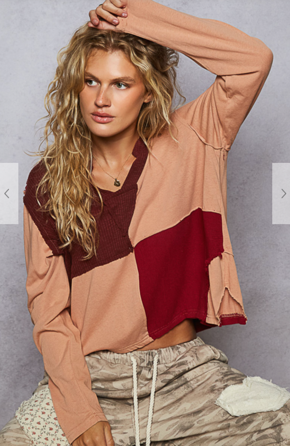 *PRE-ORDER* Notched Long Sleeve Top