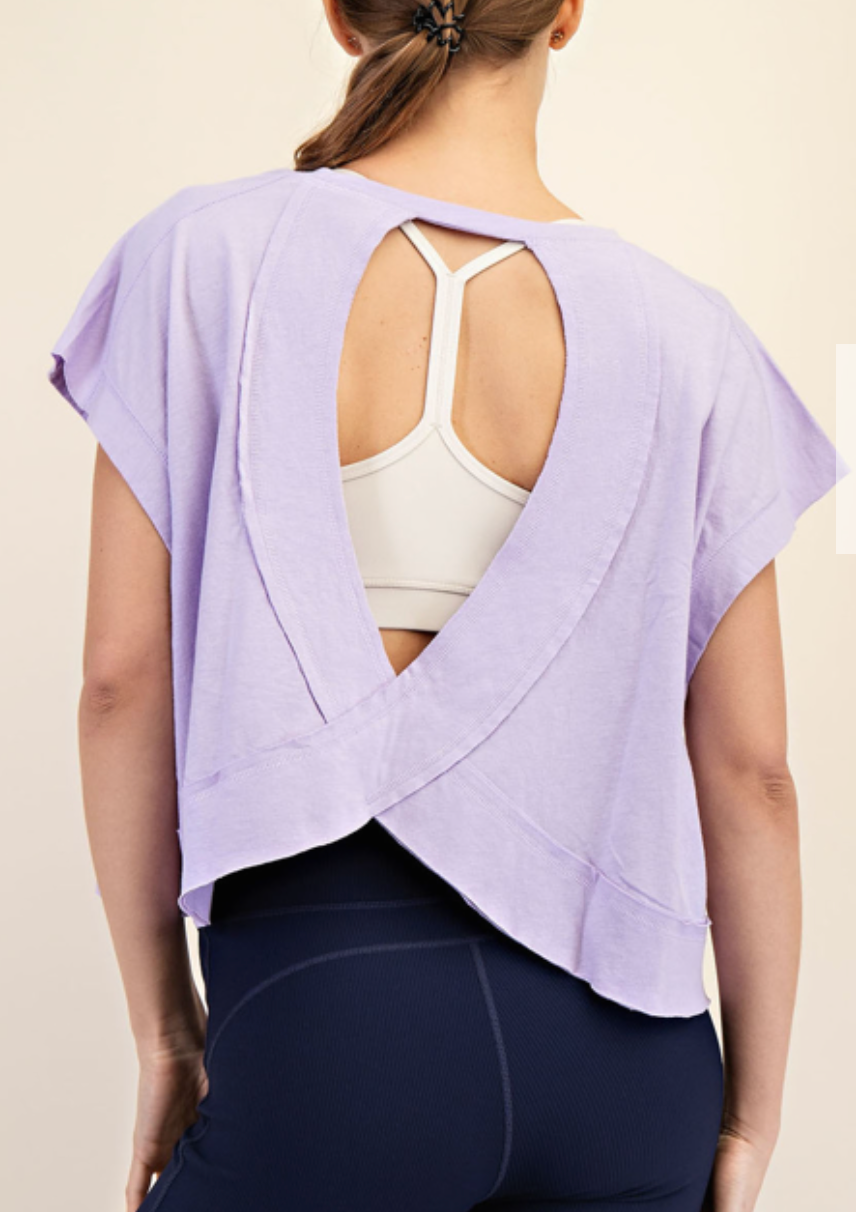 Fig Open Back Top | Lavender