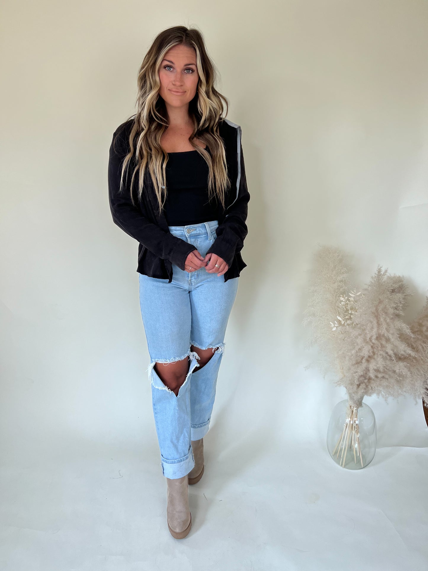 Luna Button Up Hoodie