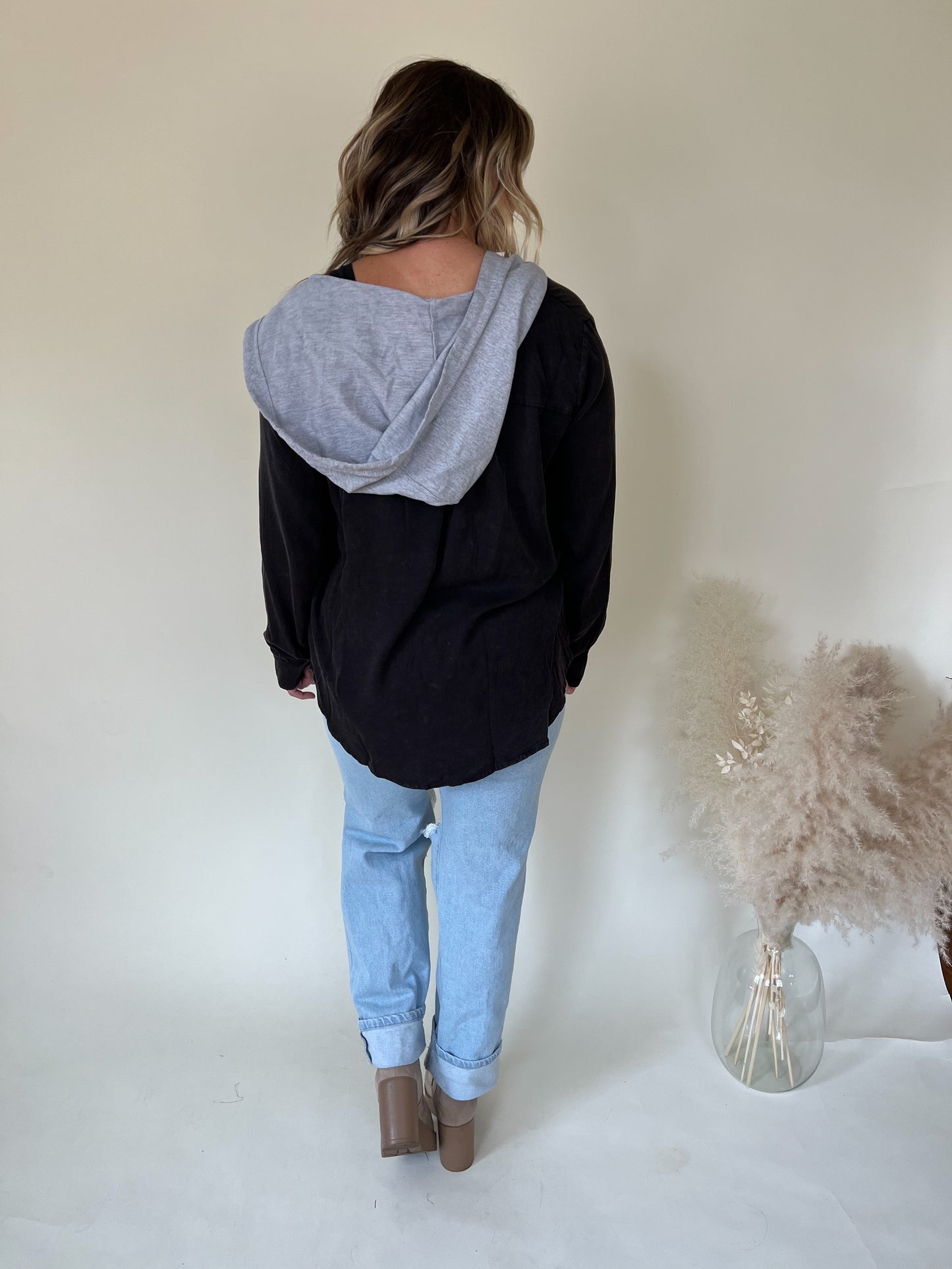 Luna Button Up Hoodie