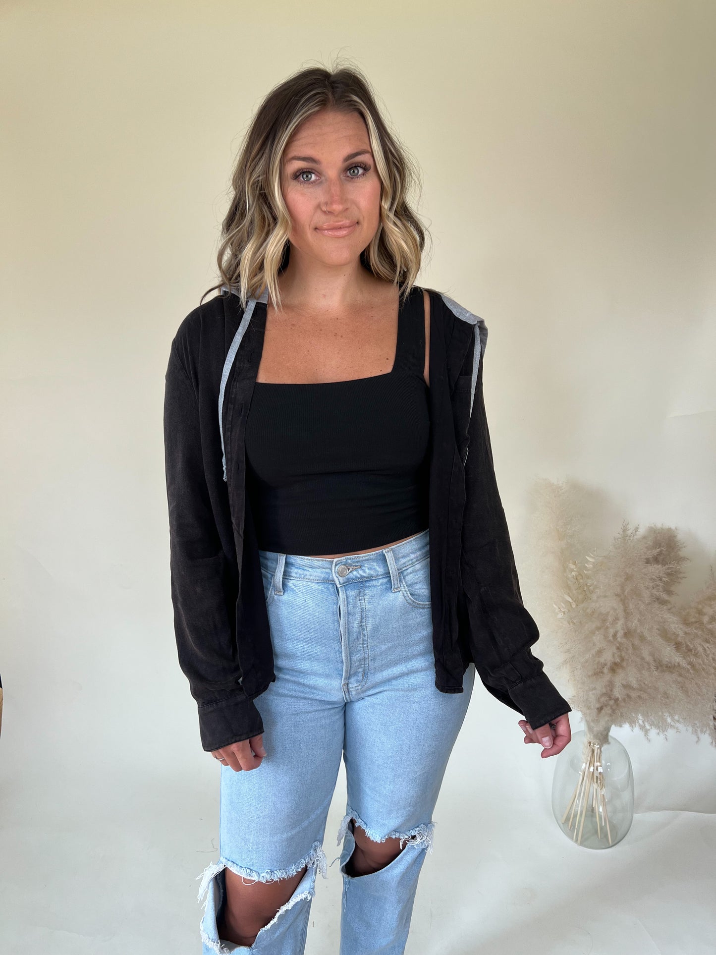Luna Button Up Hoodie