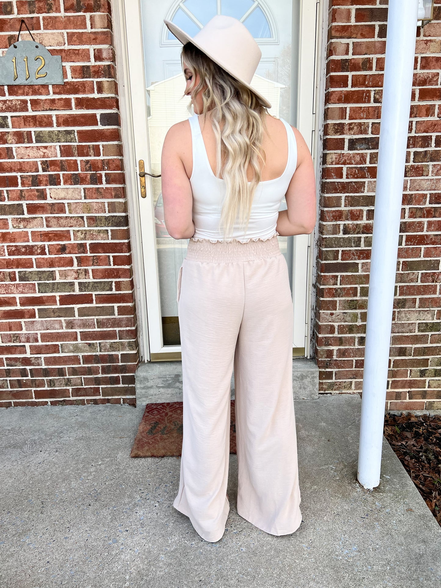 Unlock Your Creativity Smocked Pants | Taupe FINAL SALE