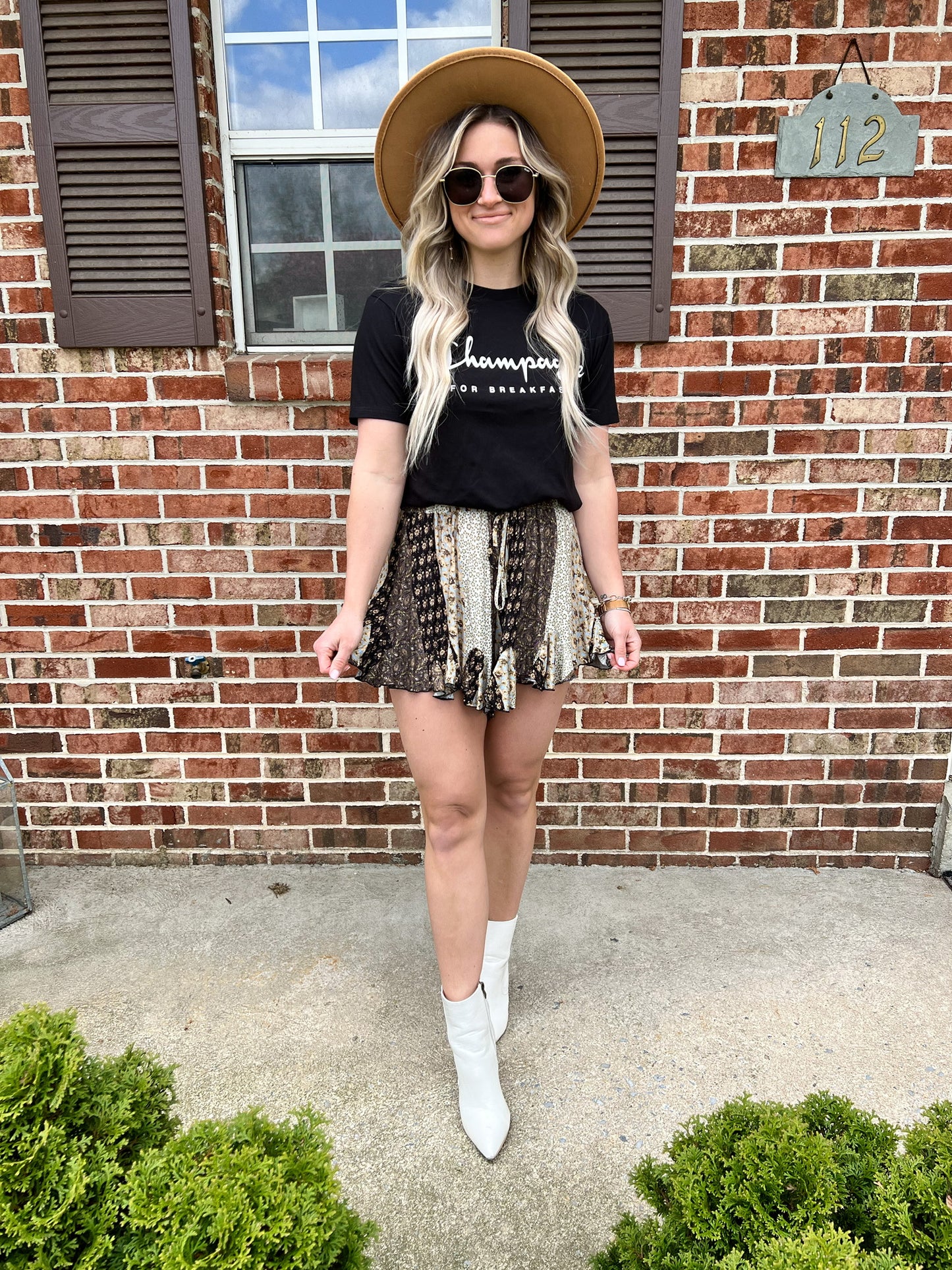 Champagne For Breakfast T-Shirt | Black