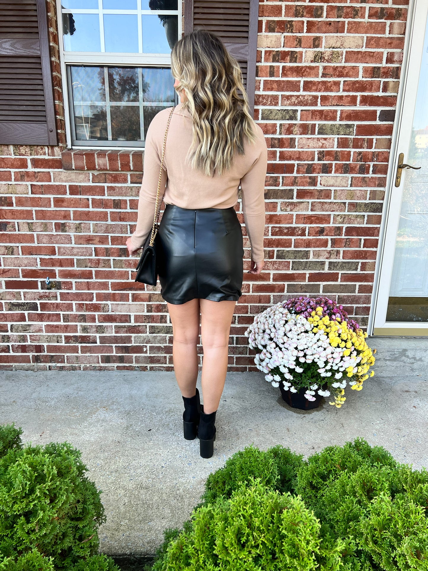 Harper Faux Leather Skirt FINAL SALE
