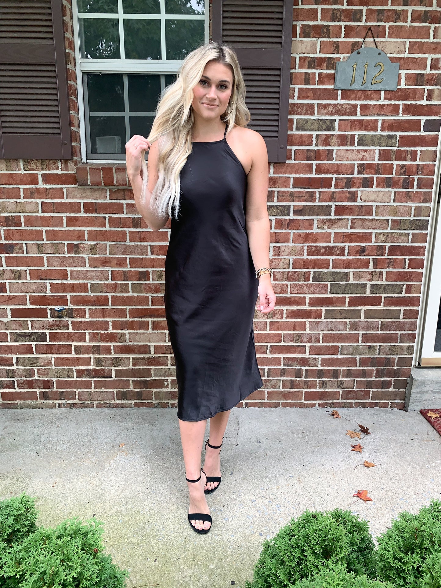 Night Out Satin Midi Dress FINAL SALE