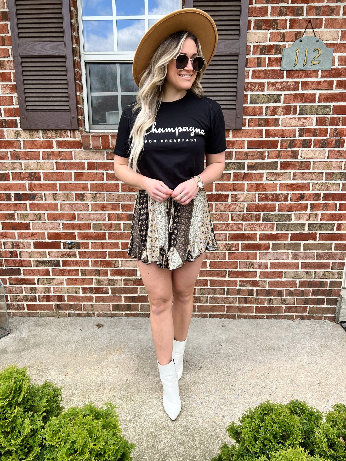 Champagne For Breakfast T-Shirt | Black