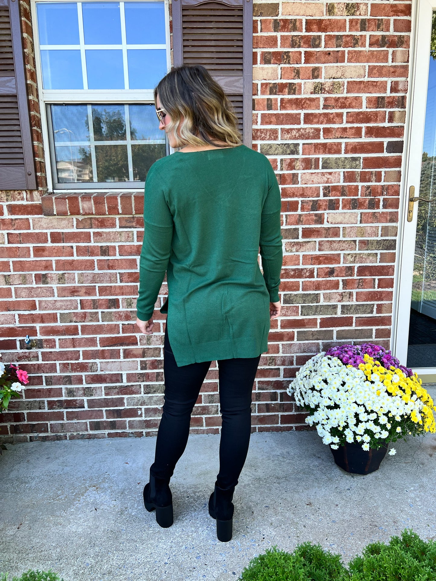 Give Thanks Sweater | Dark Green - FINAL SALE