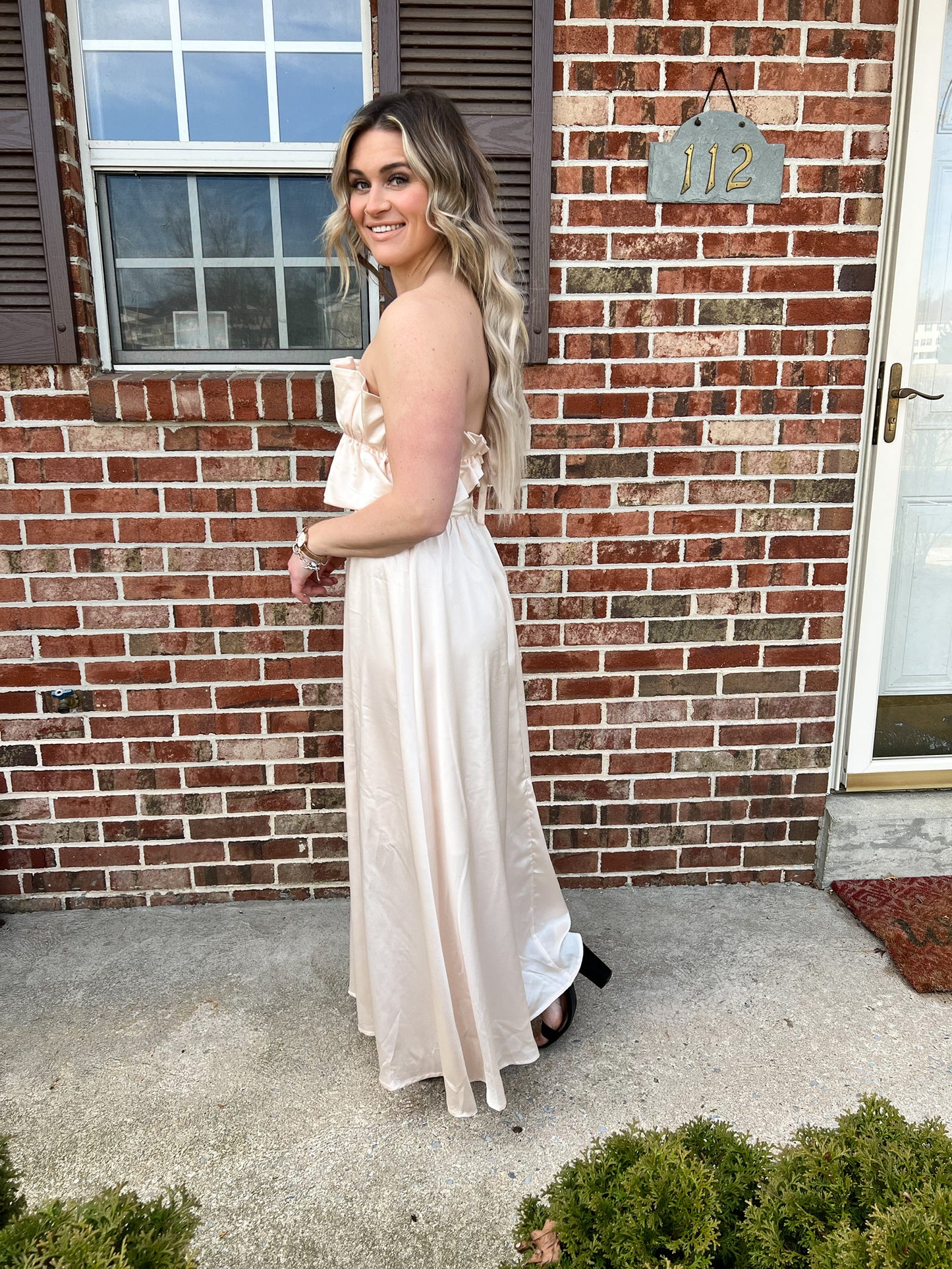 One of a Kind Satin Maxi Dress FINAL SALE