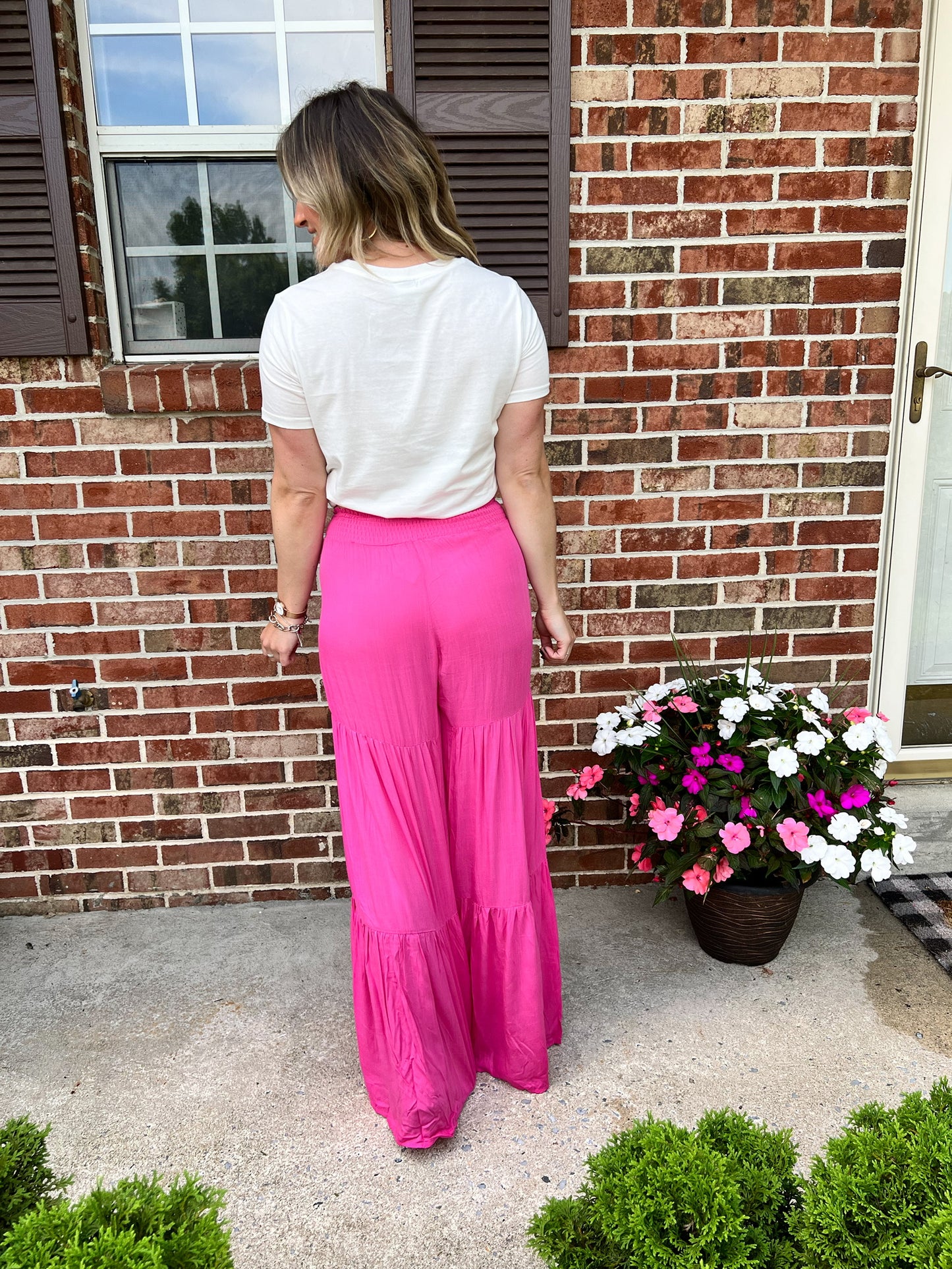 Carolina Wide Leg Pants | Hot Pink