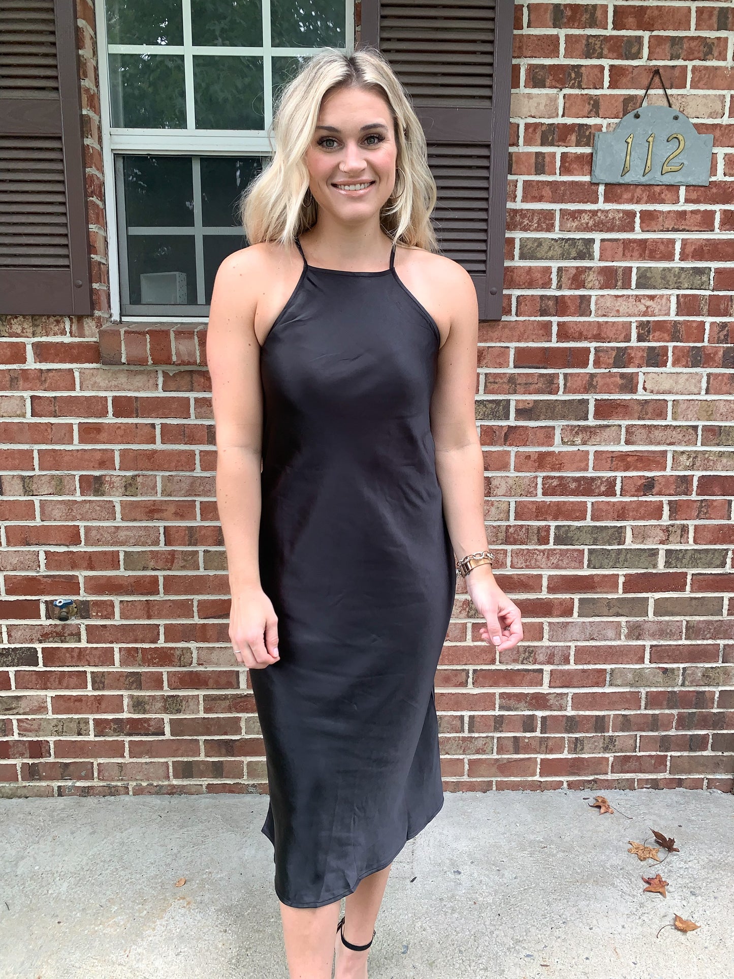 Night Out Satin Midi Dress FINAL SALE