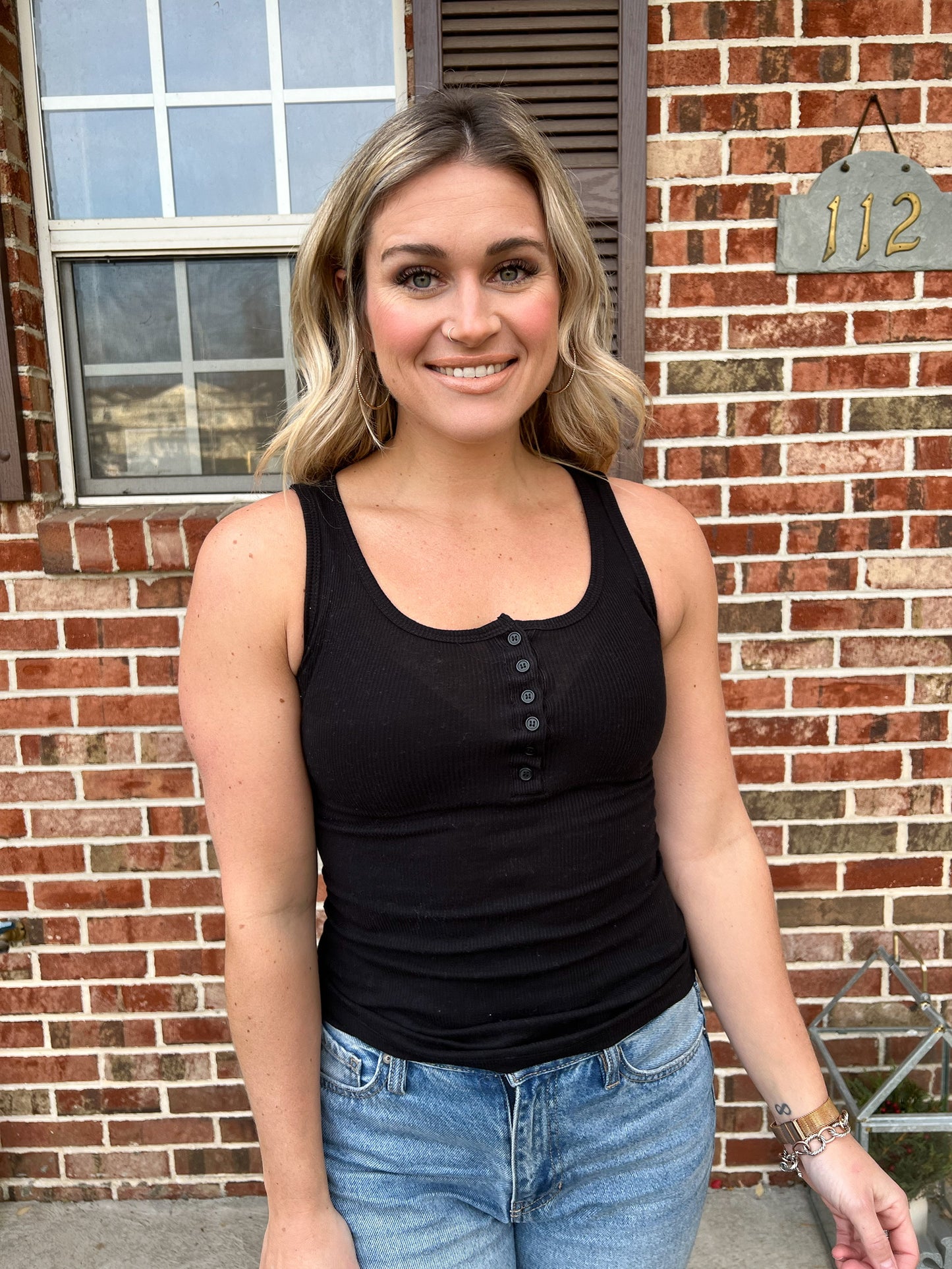 Wonder Ribbed Tank | Black