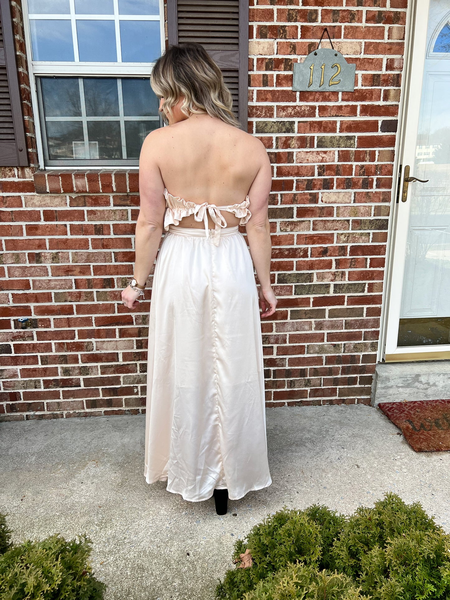 One of a Kind Satin Maxi Dress FINAL SALE
