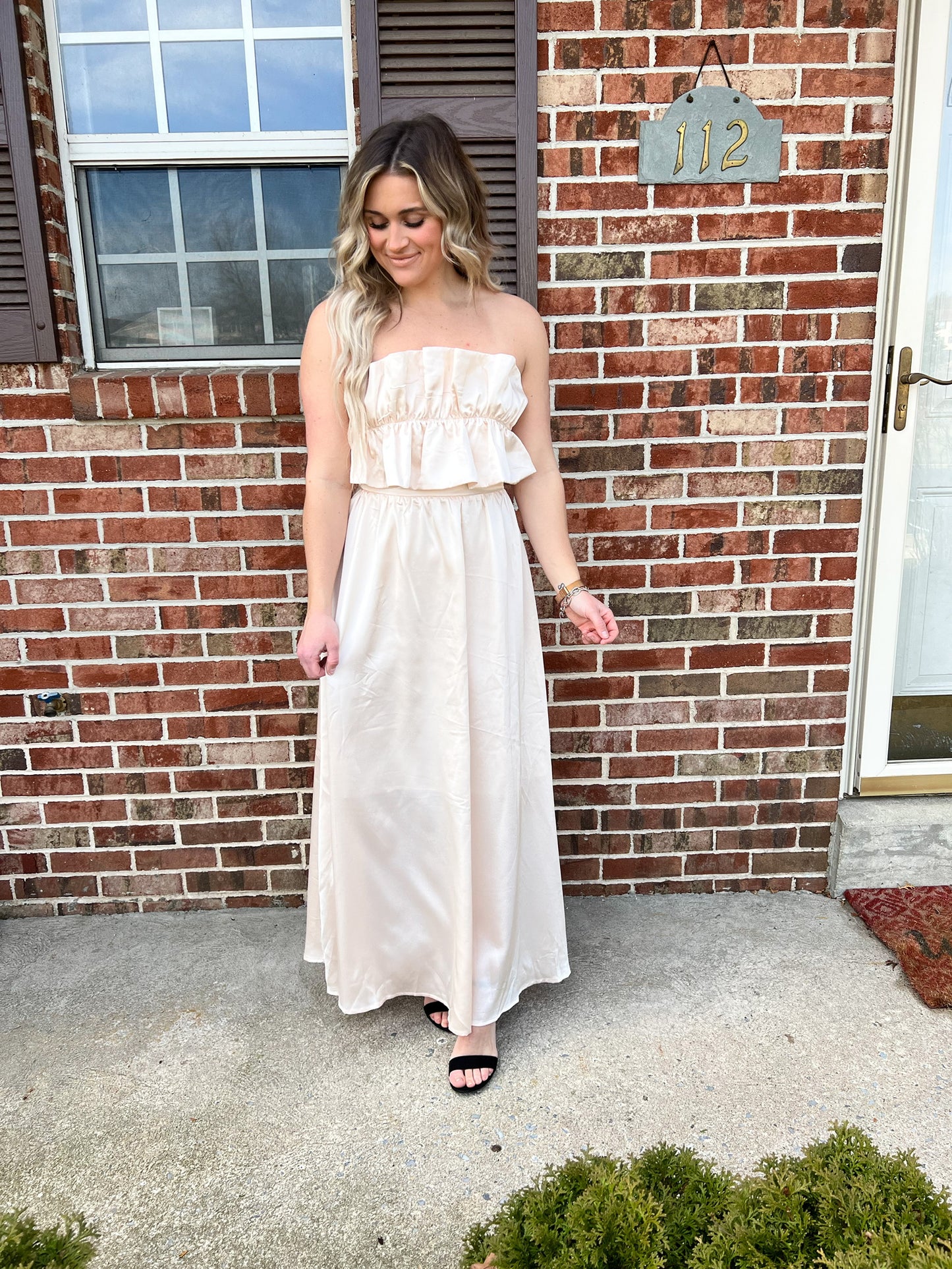 One of a Kind Satin Maxi Dress FINAL SALE