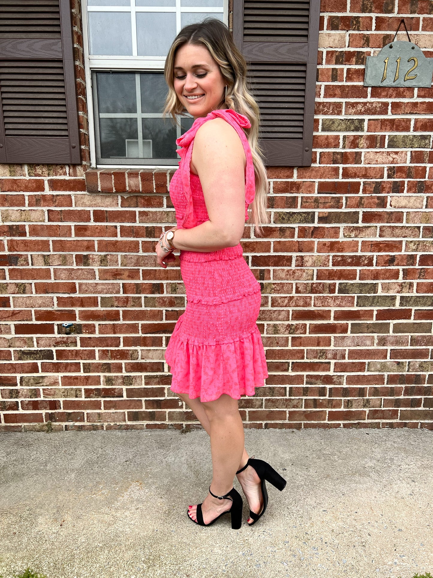 Peter Pan Smocked Mini Dress FINAL SALE