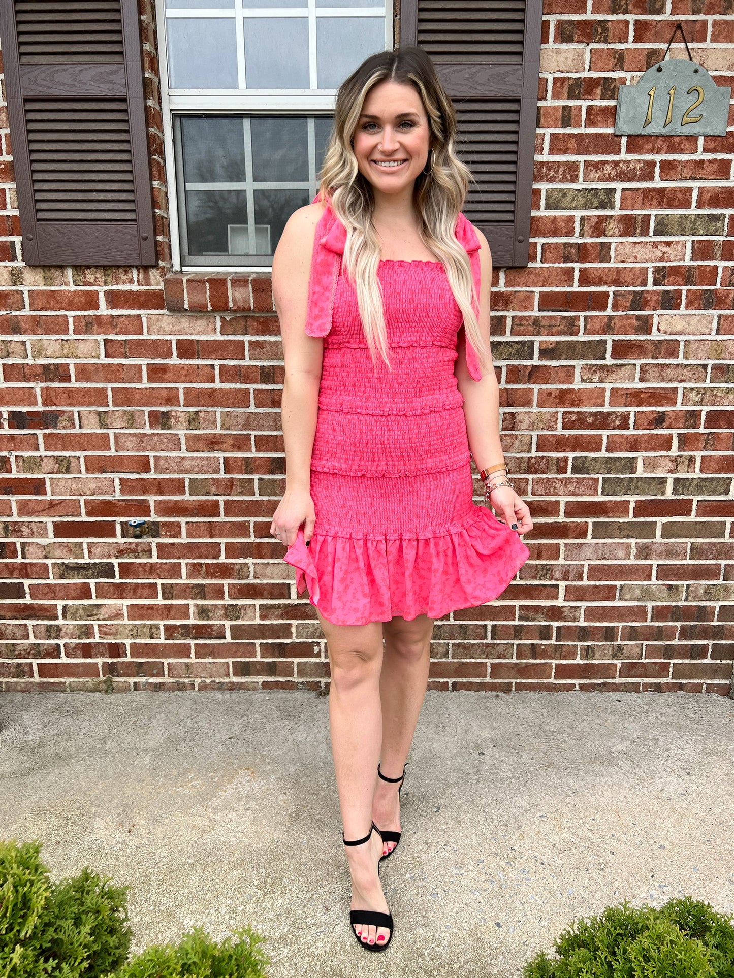 Peter Pan Smocked Mini Dress FINAL SALE