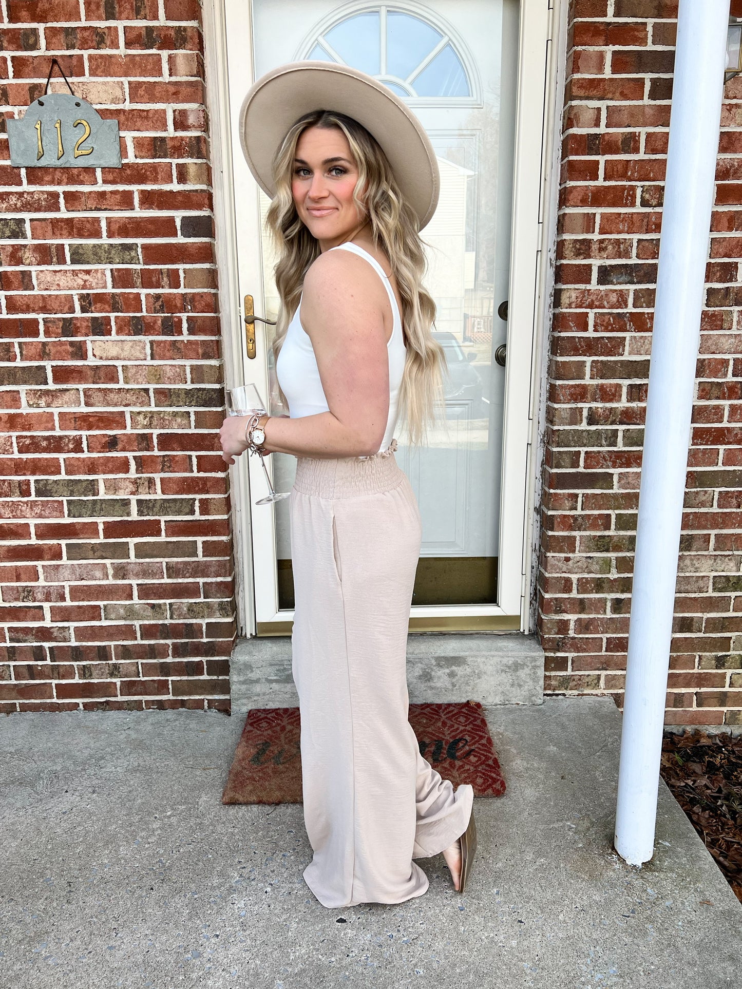 Unlock Your Creativity Smocked Pants | Taupe FINAL SALE