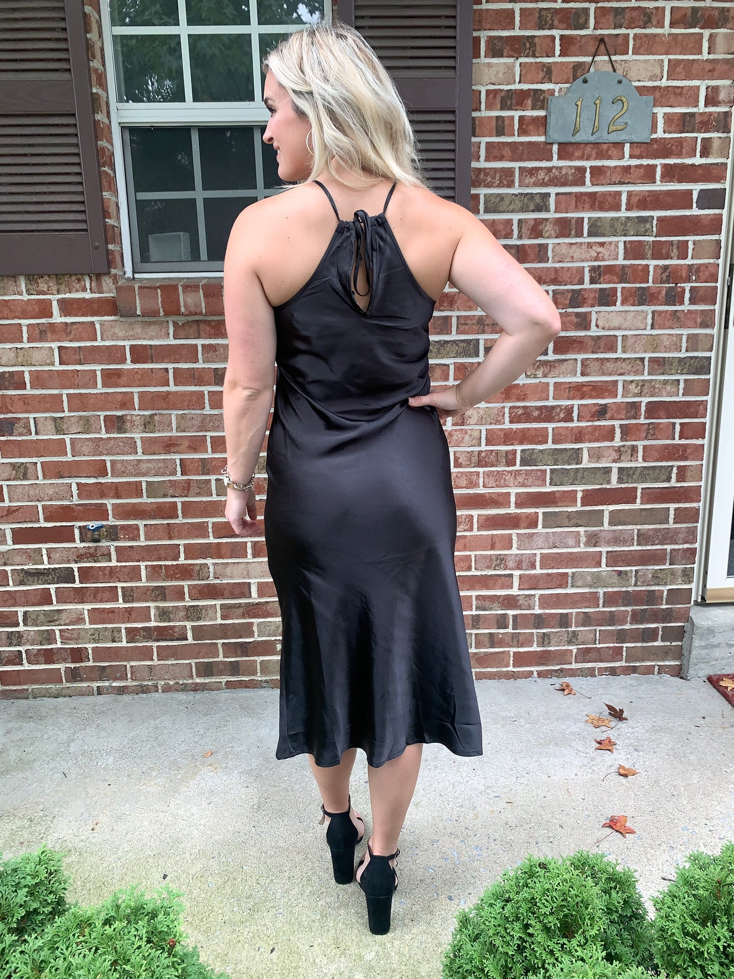 Night Out Satin Midi Dress FINAL SALE