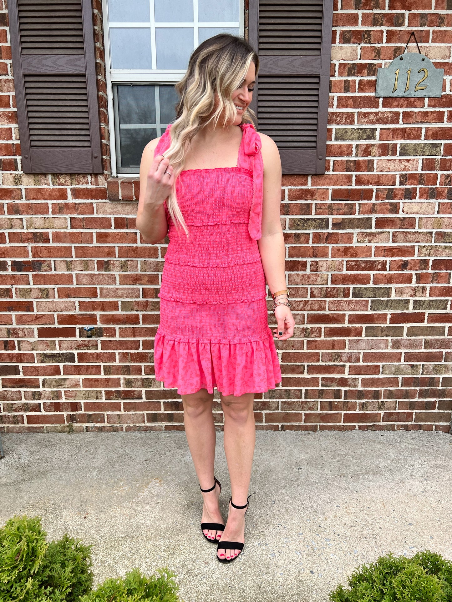 Peter Pan Smocked Mini Dress FINAL SALE