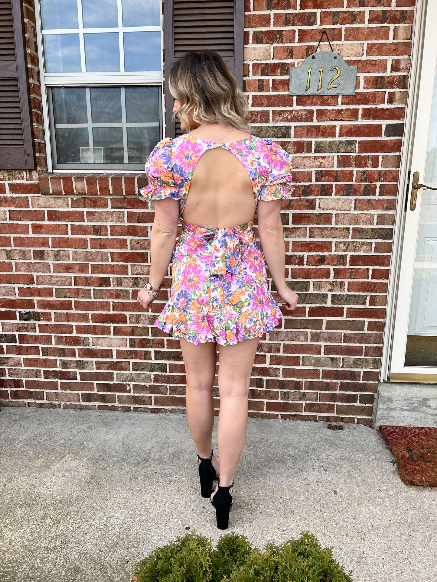 Dramatic Floral Mini Dress FINAL SALE