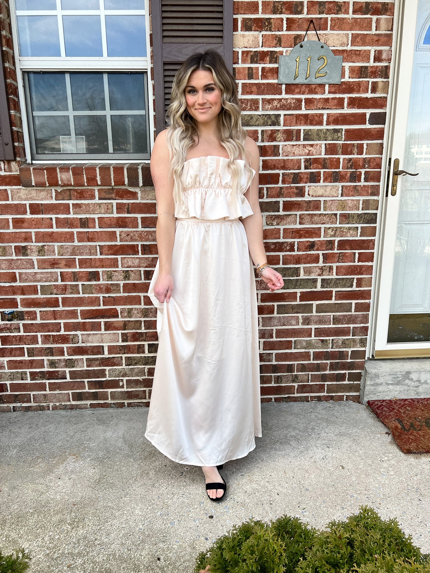 One of a Kind Satin Maxi Dress FINAL SALE