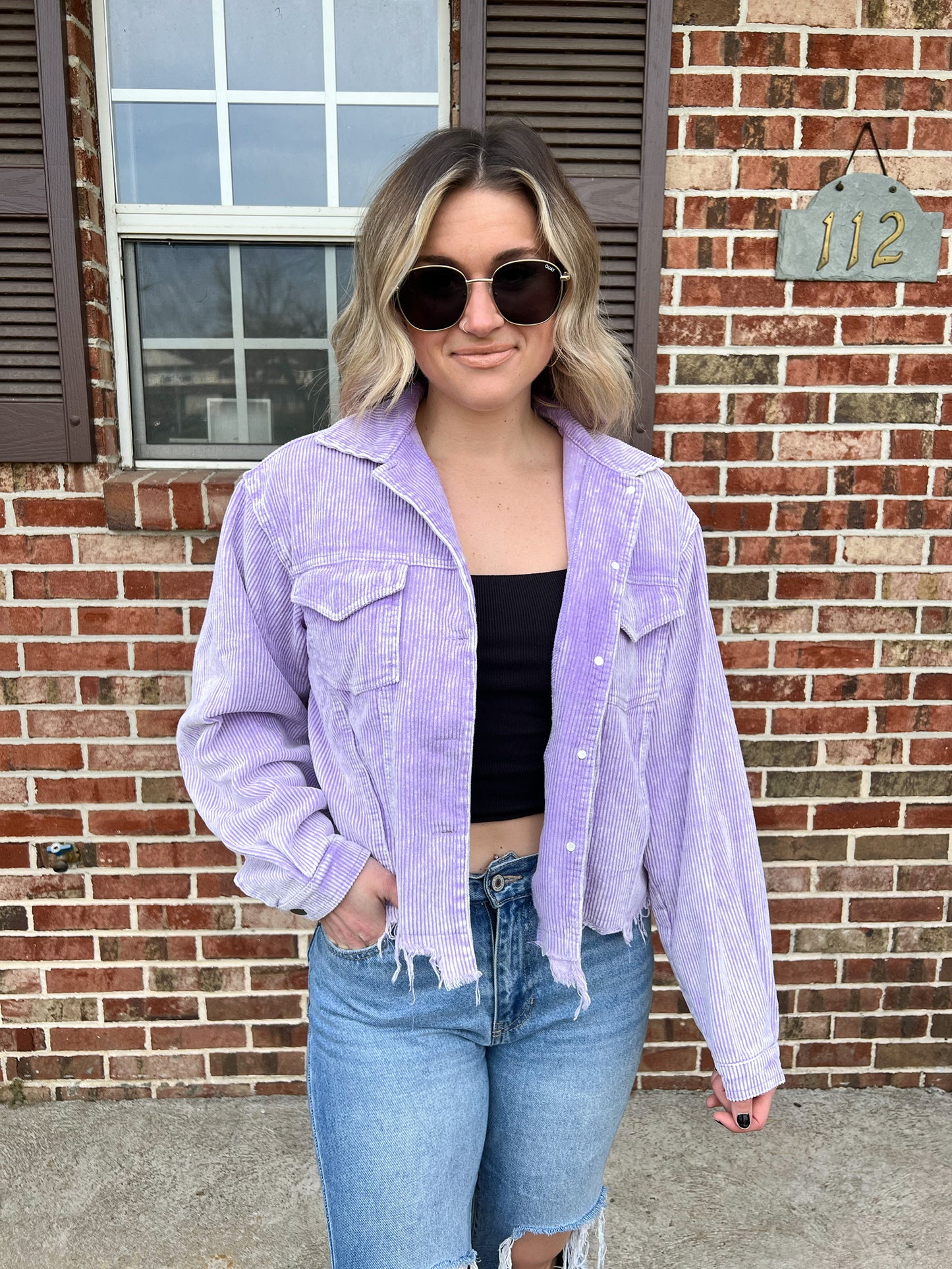 Anna Corduroy Jacket | Purple