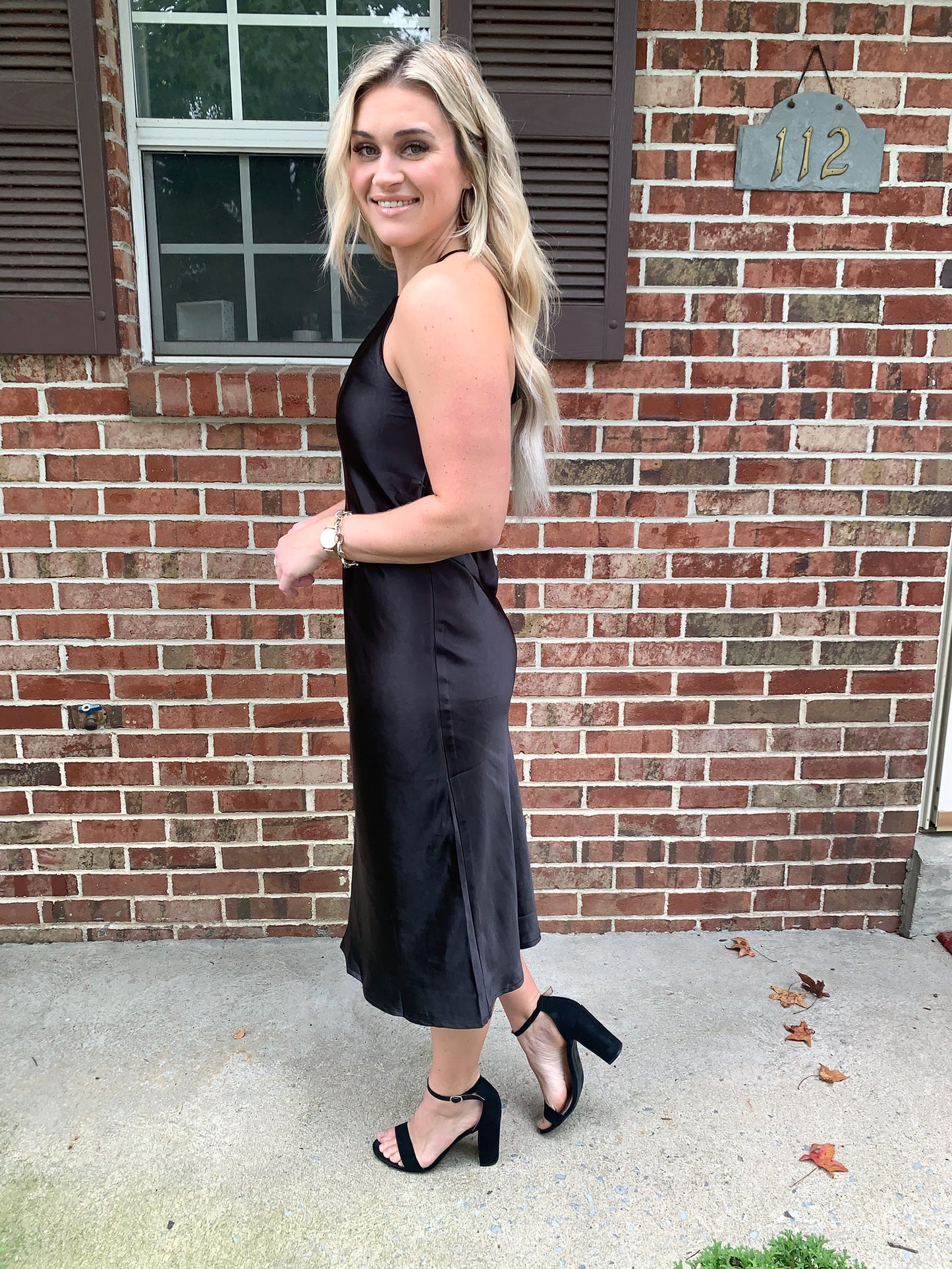 Night Out Satin Midi Dress FINAL SALE