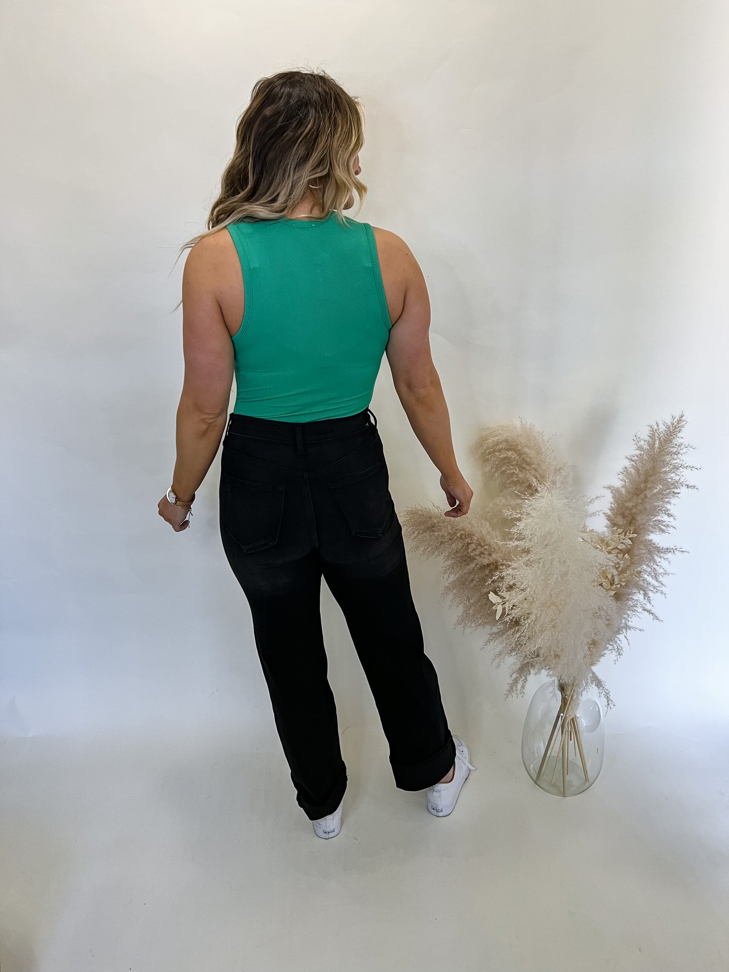 Hilton Ribbed Bodysuit | Green