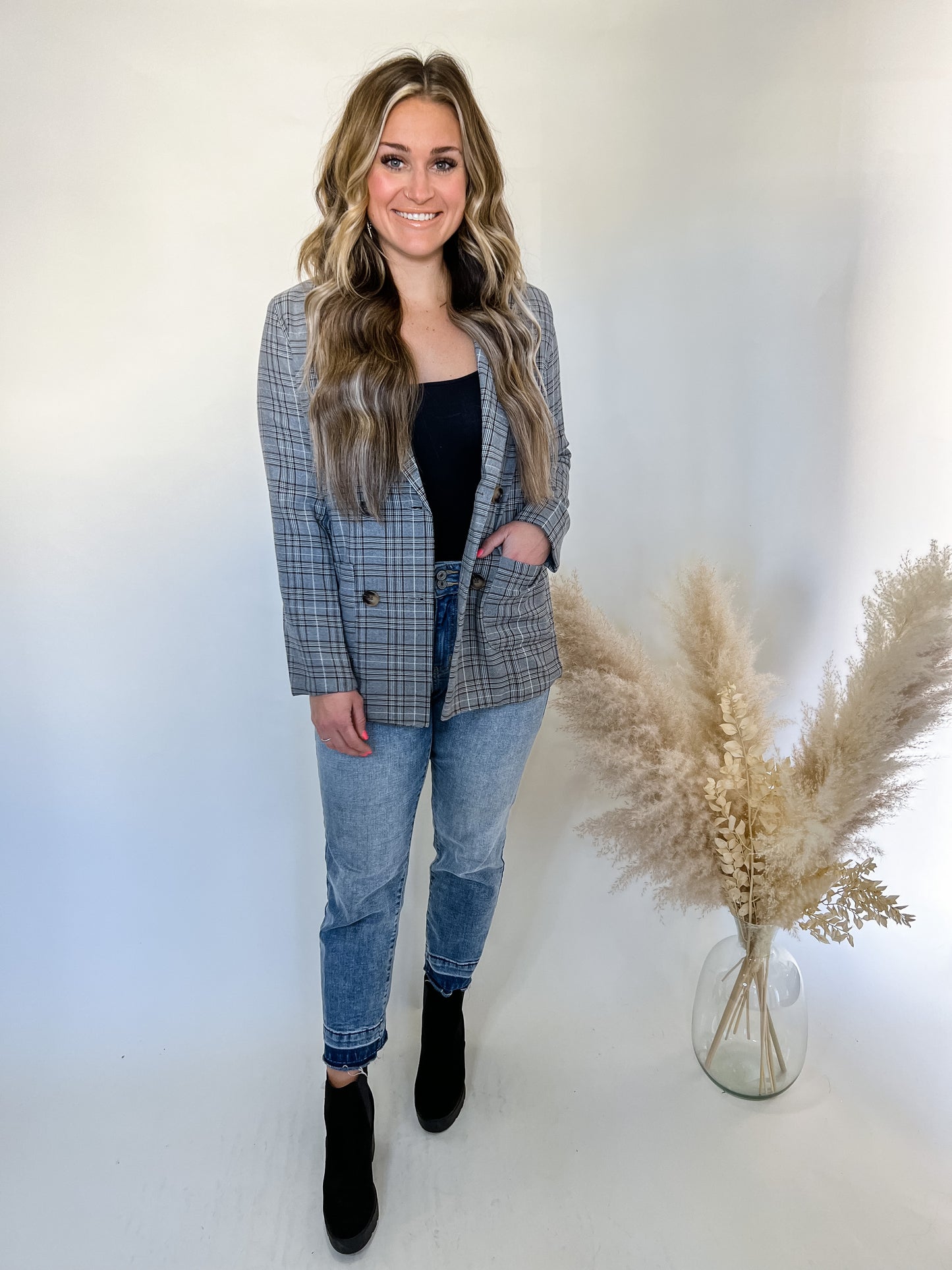 Boss Babe Plaid Blazer