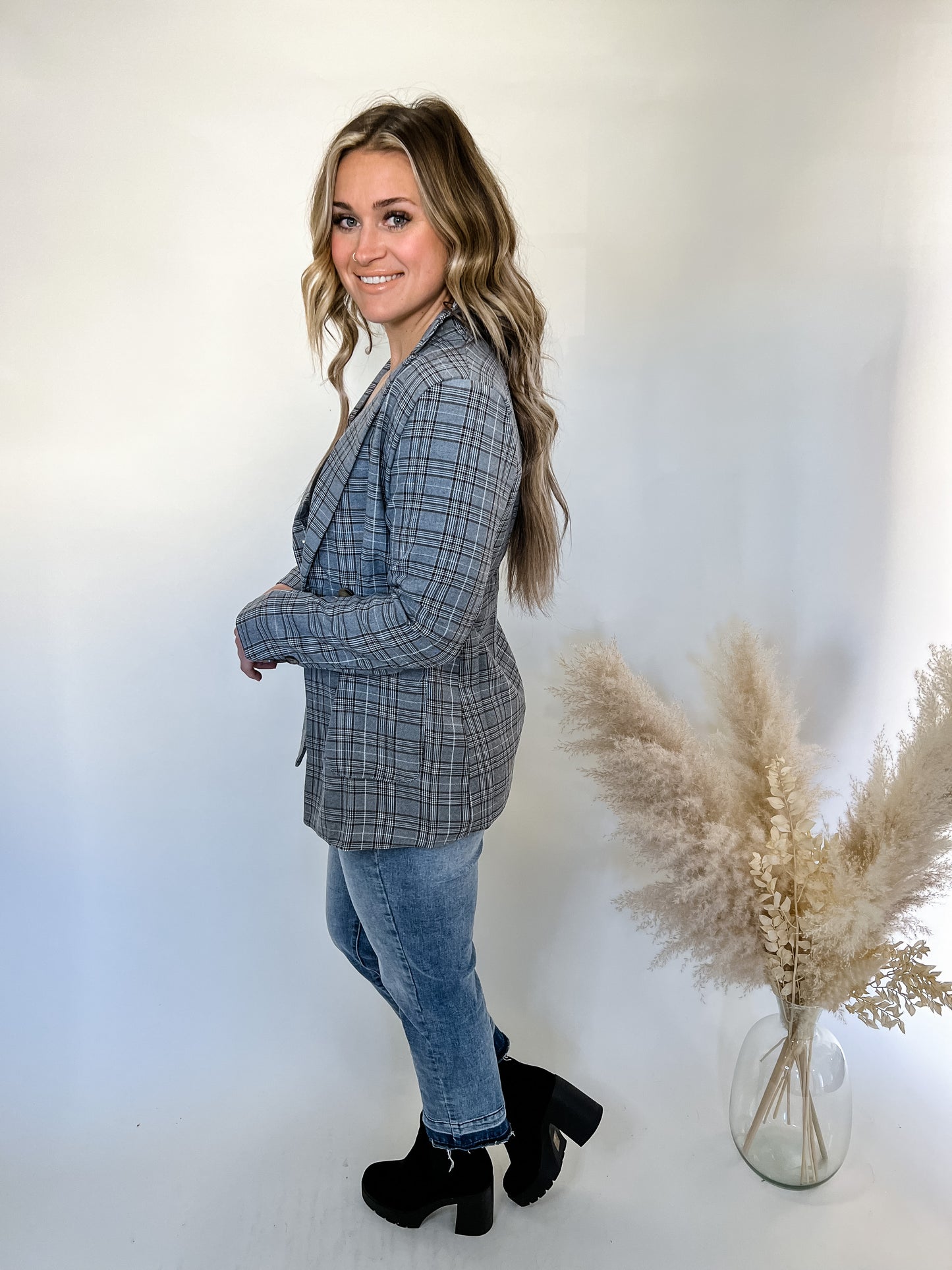 Boss Babe Plaid Blazer