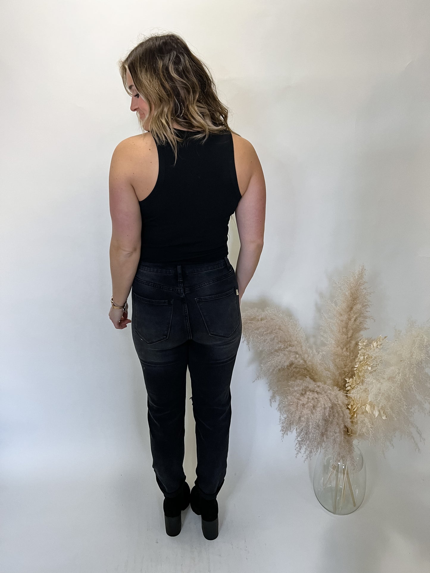 Nikki Ribbed Bodysuit | Black