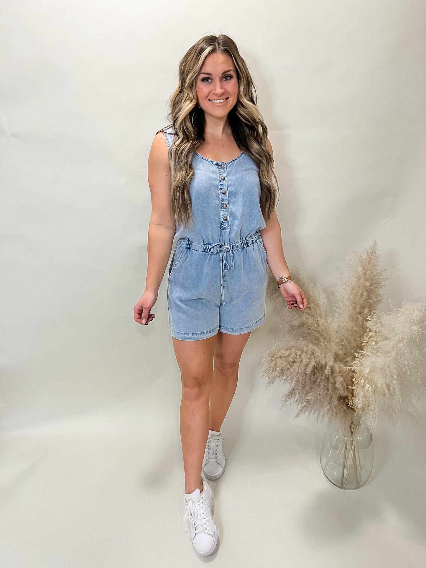 Spencer Denim Romper FINAL SALE