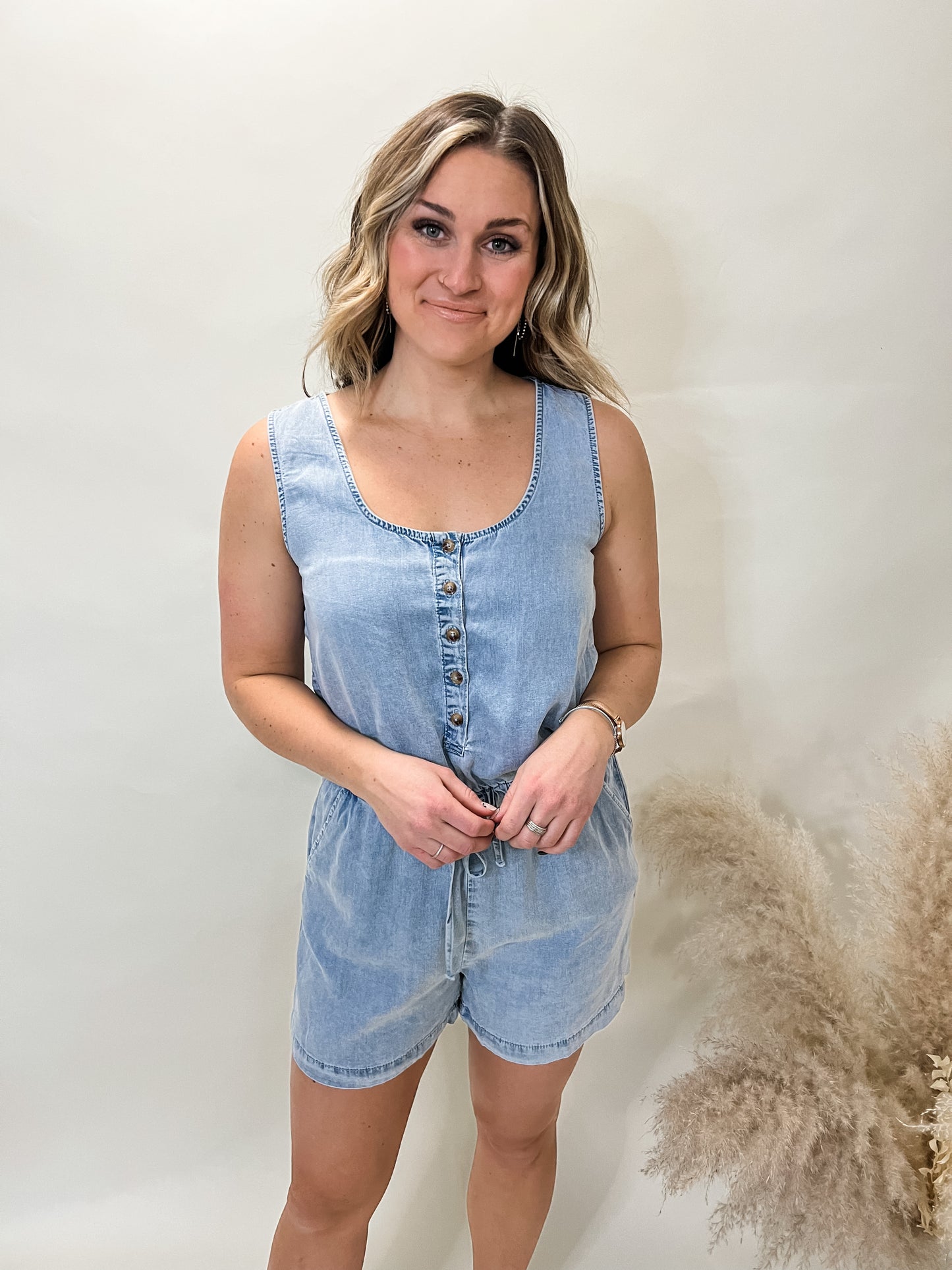 Spencer Denim Romper FINAL SALE