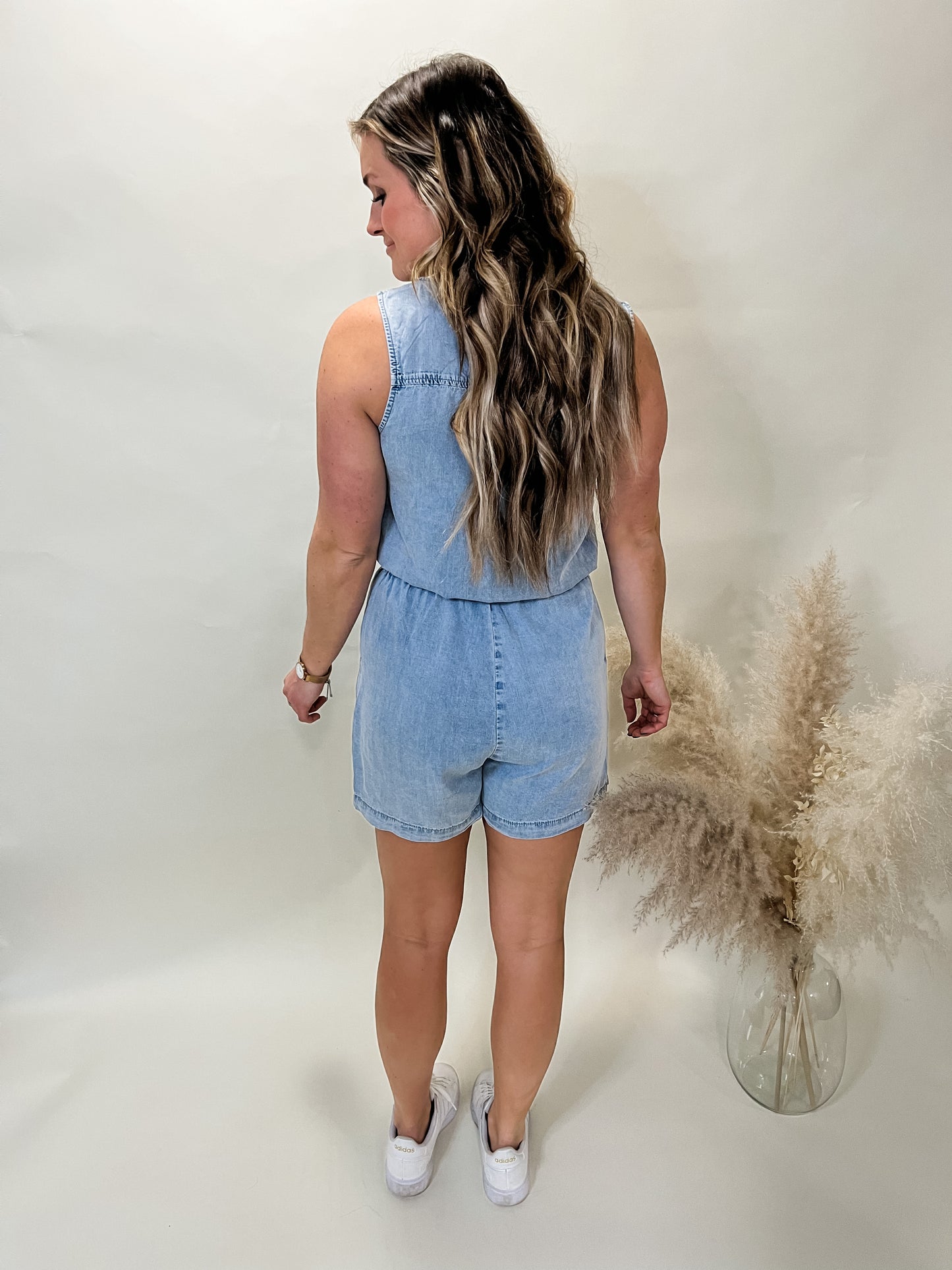 Spencer Denim Romper FINAL SALE
