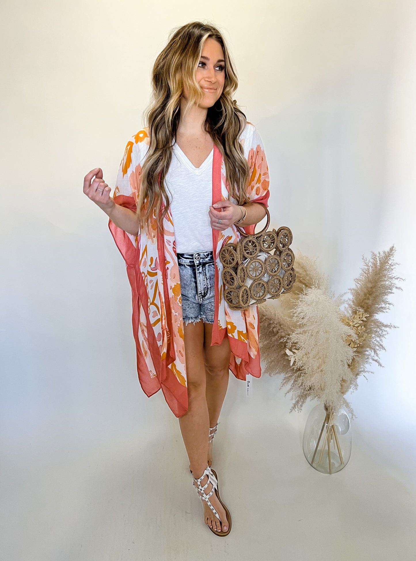 Watercolor Floral Kimono