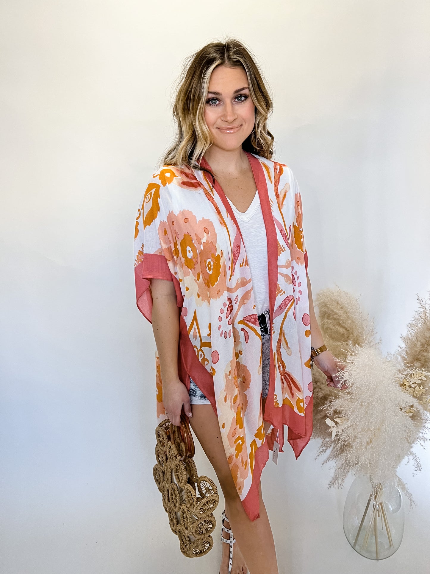 Watercolor Floral Kimono
