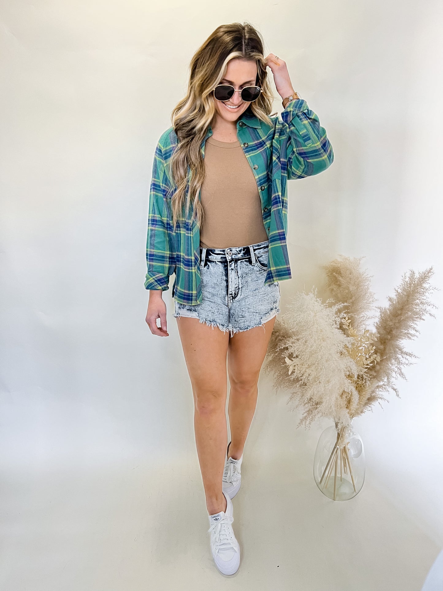 Kelsea Plaid Top