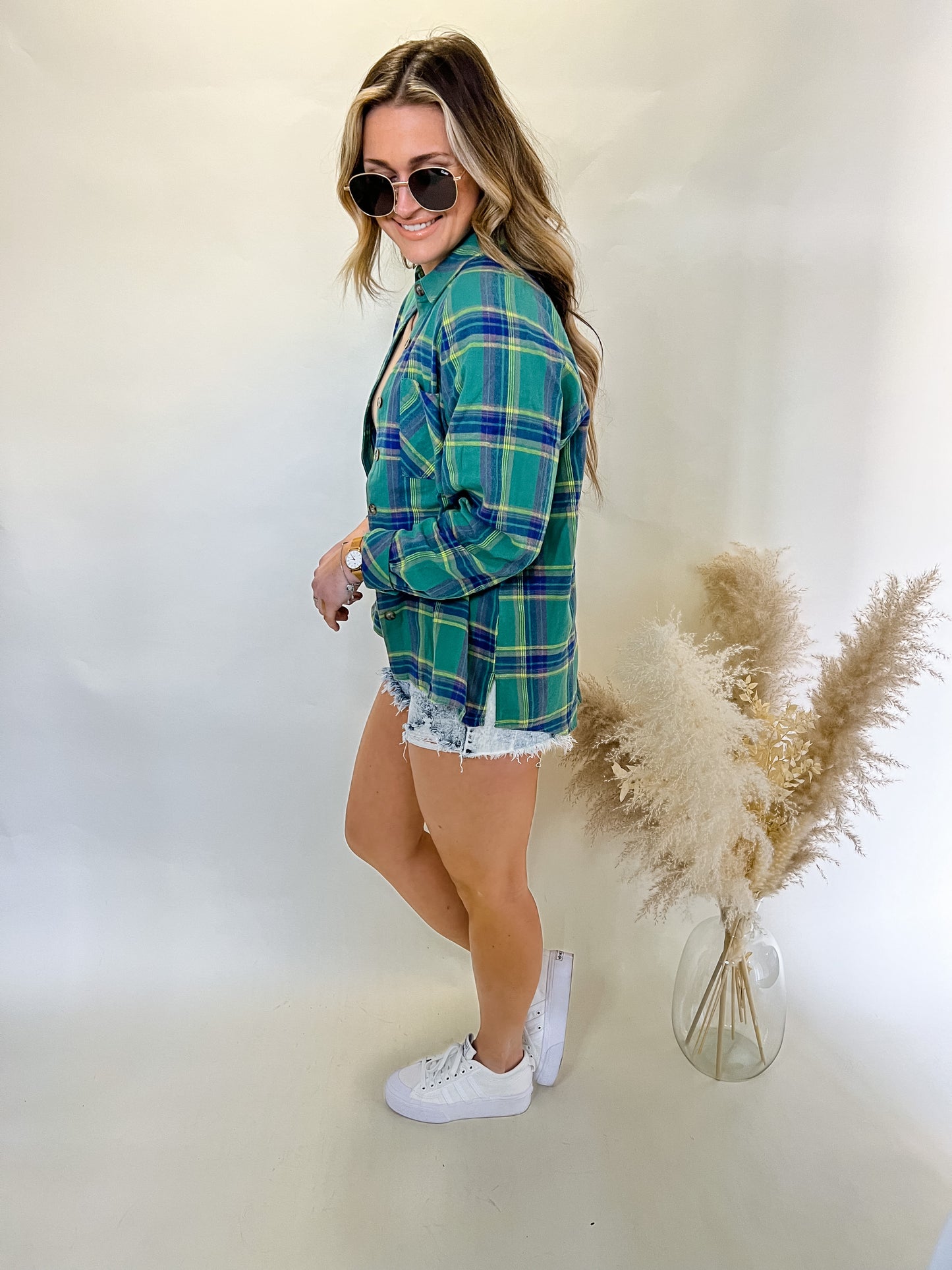 Kelsea Plaid Top