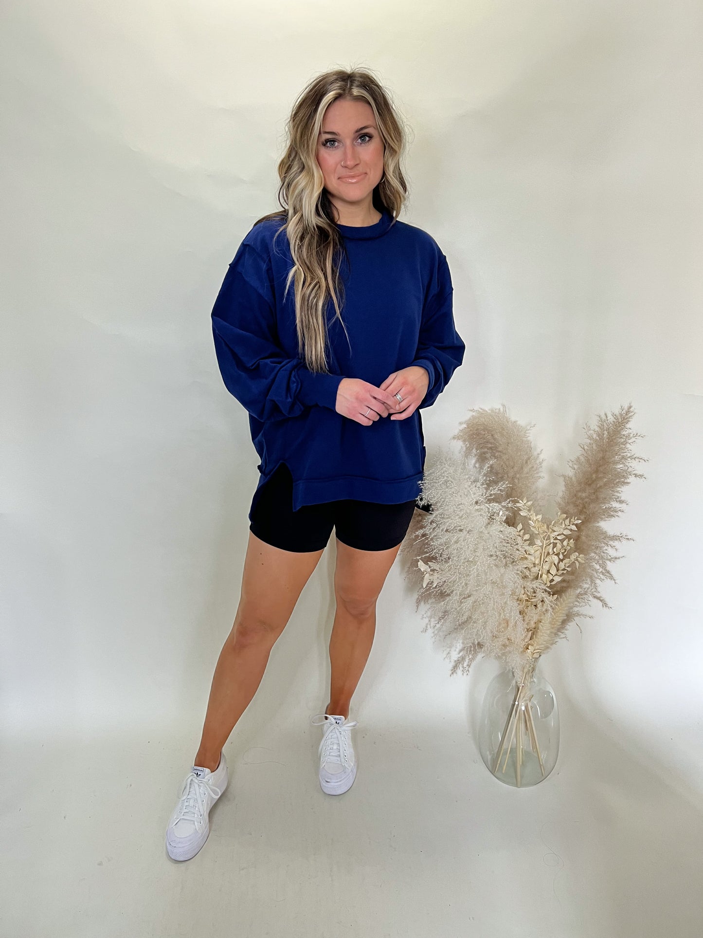 Ella Oversized Sweatshirt | Navy