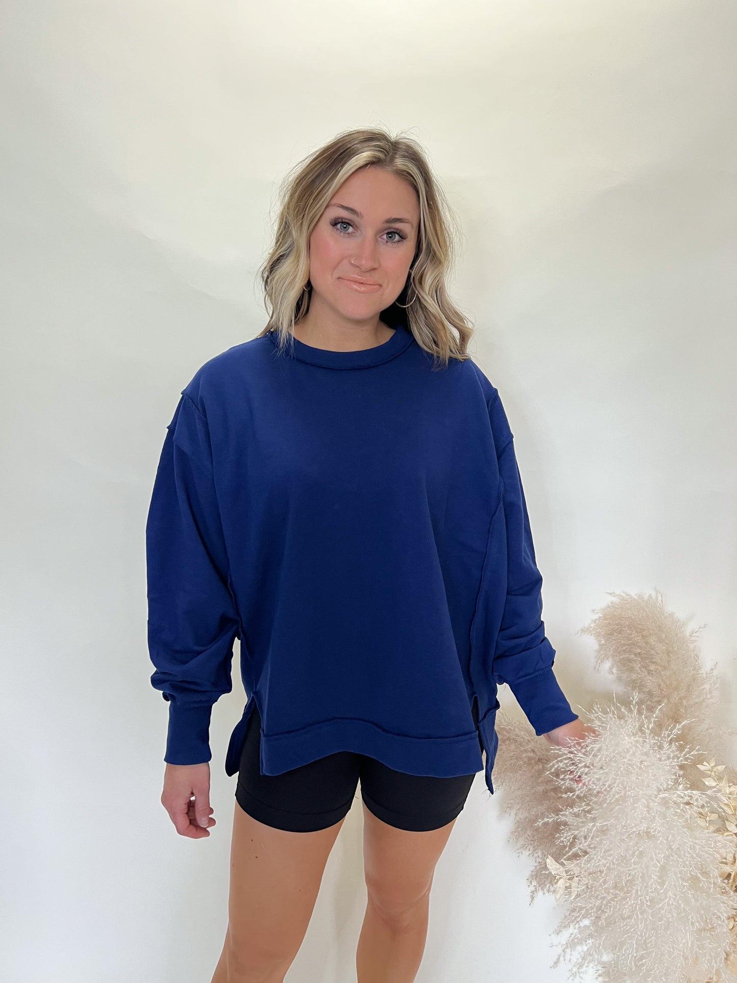Ella Oversized Sweatshirt | Navy