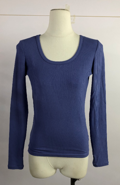 Clark Scoop Neck Top | Blue