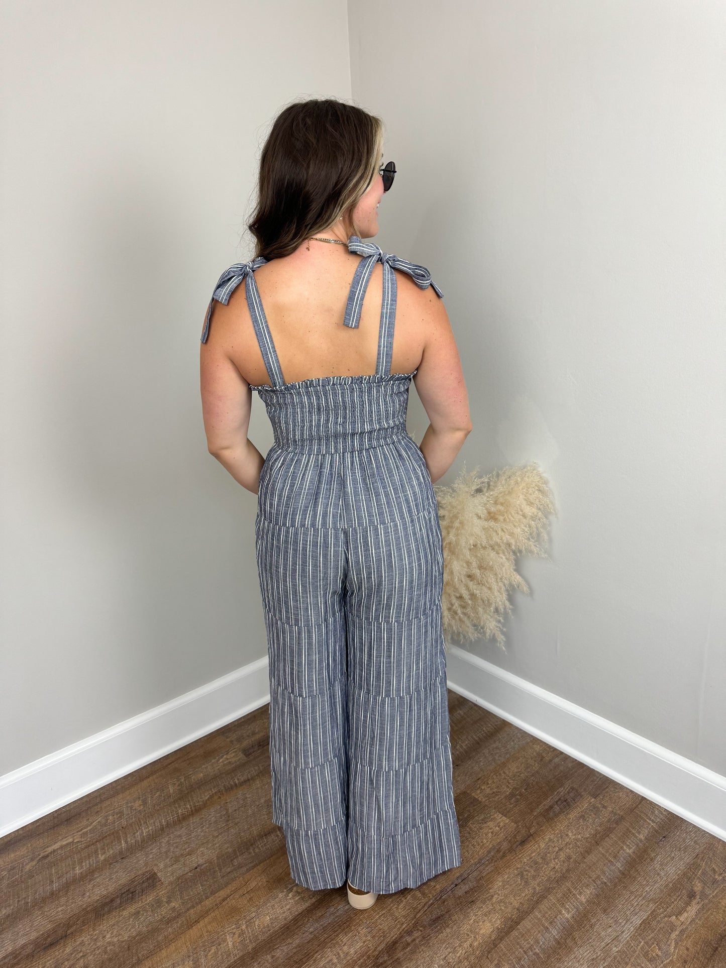 Sweetheart Smocked Jumpsuit