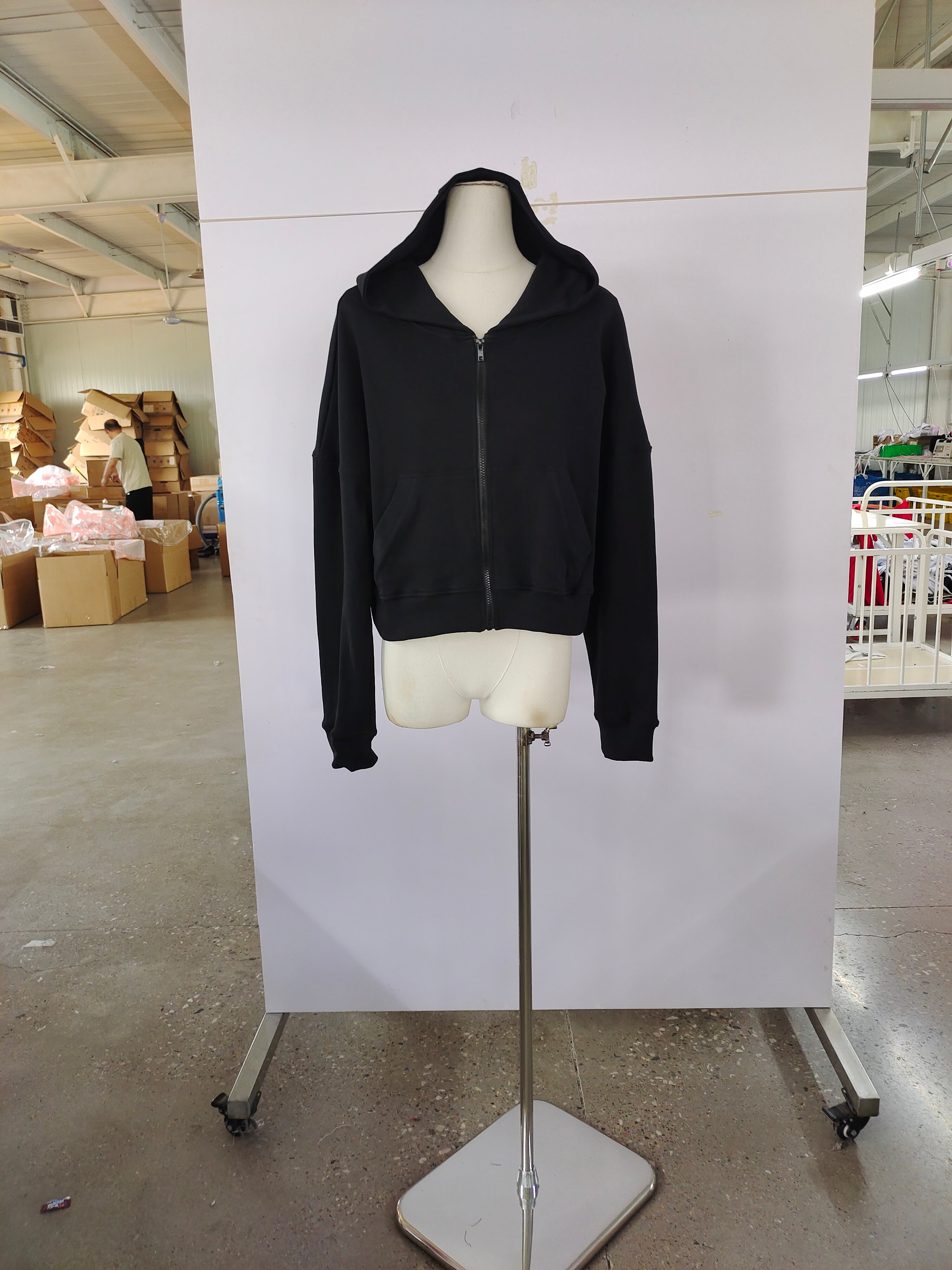 Exton Zip Up Hoodie | Black