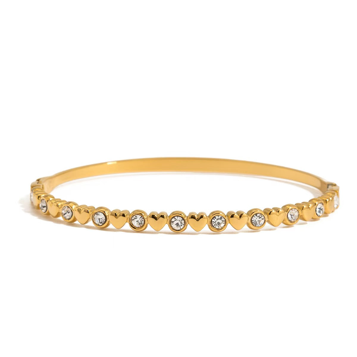 Hearts & Diamonds Hinge Bracelet - WATERPROOF-Bracelet-Pretty Simple